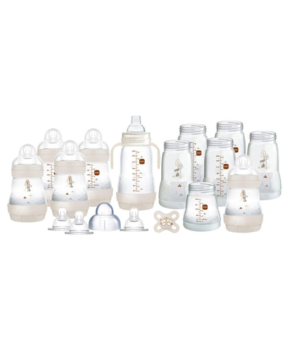 Mam Bottle Feeding MAM Baby Easy Start Anti-Colic Self Sterilising Bottles Newborn 17 Piece Set - Matt Taupe