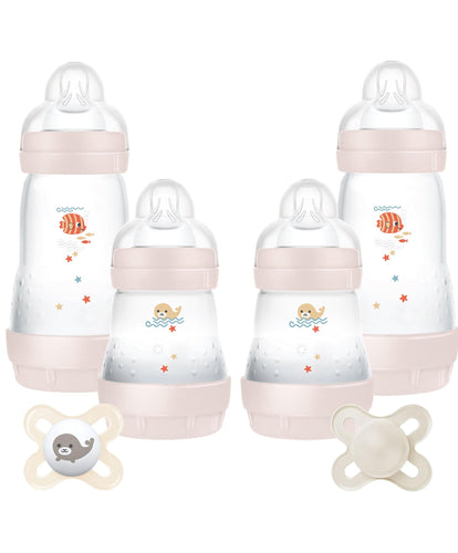 Mam Bottle Feeding MAM Baby Feed & Soothe Anti Colic Bottles & Soothers Set - Grey