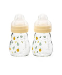 Mam Bottle Feeding MAM Feel Good Glass Bottle 170ml (2 Pack) - Yellow