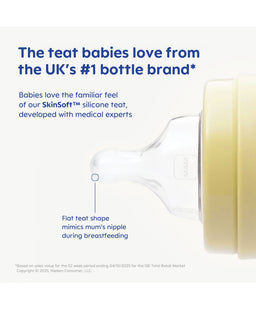 Mam Bottle Feeding MAM Feel Good Glass Bottle 260ml (2 Pack) - Yellow