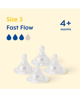 Mam Bottle Feeding MAM Size 3 Bottle Teats (4 Pack)