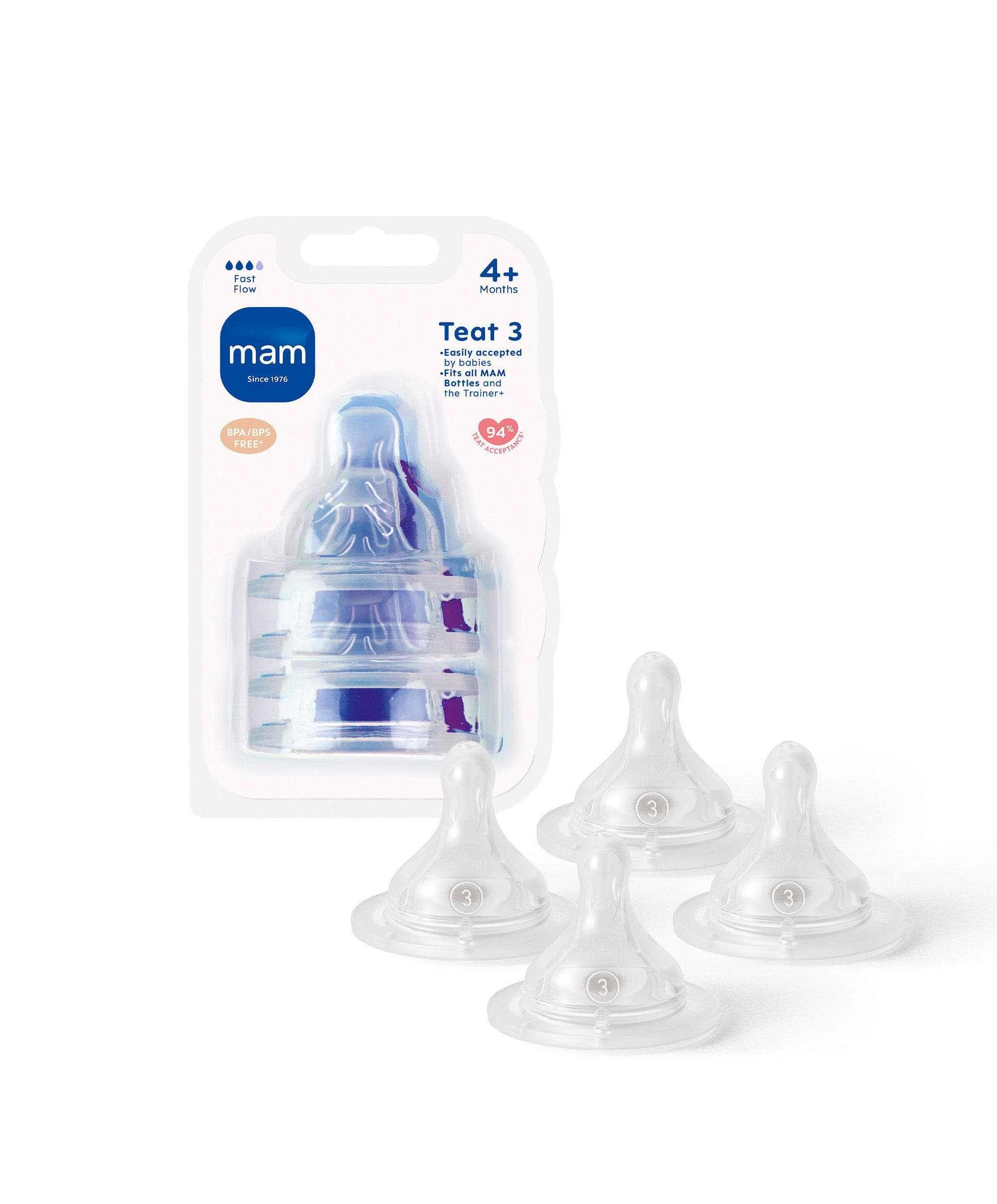 MAM Size Bottle Teats (4 Pack) – Mamas Papas UK