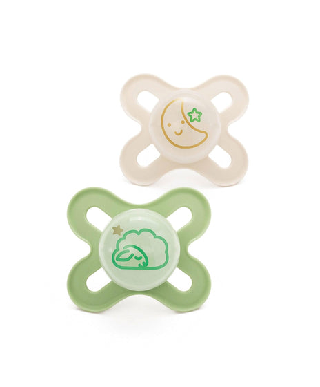 MAM Start 0-2m Night Soother (2 Pack) - Green/Linen