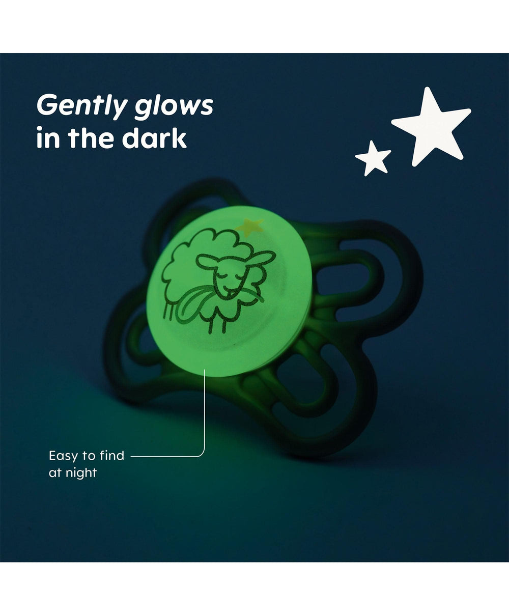 Mam Soothers MAM Perfect Night 0-6M Soother (2 Pack) - Yellow