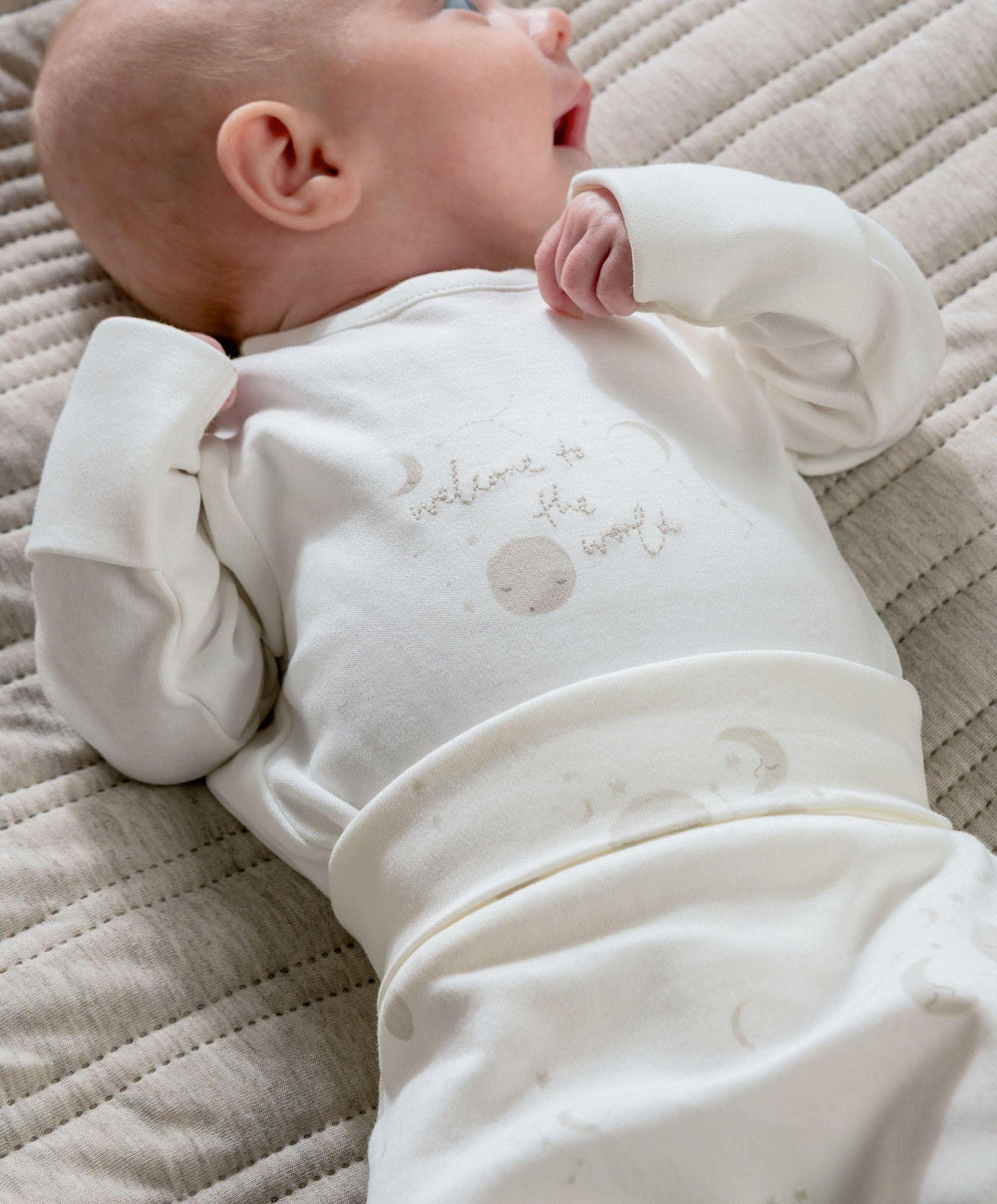 Mamas &amp; Papas 0-3m Celestial Bodysuit &amp; Leggings Set (2 Pieces) &amp; Bunny Beanie Gift Box