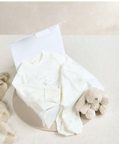 Mamas & Papas 0-3m Celestial Bodysuit & Leggings Set (2 Pieces) & Bunny Beanie Gift Box