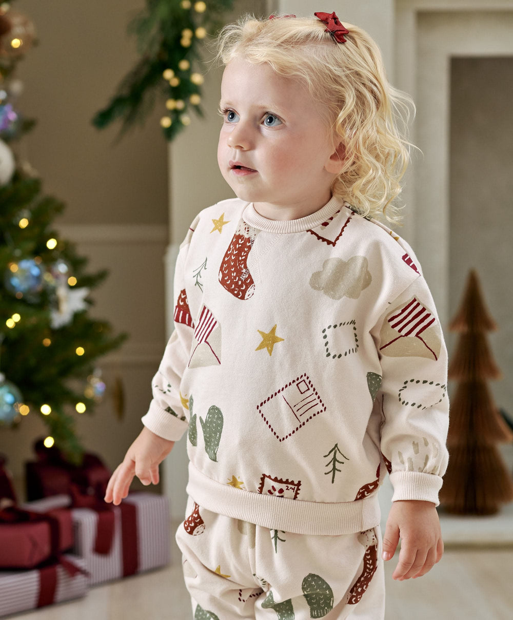 Mamas &amp; Papas 2pc Set Christmas Icon Sweat &amp; Jogger Set