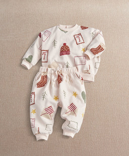 Mamas & Papas 2pc Set Christmas Icon Sweat & Jogger Set