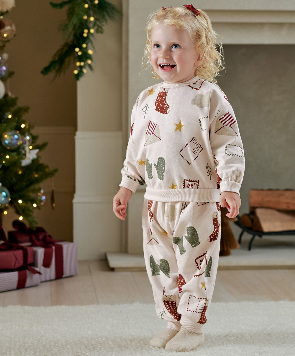 Mamas &amp; Papas 2pc Set Christmas Icon Sweat &amp; Jogger Set