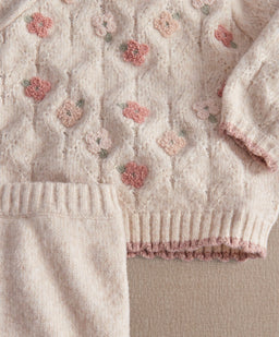 Mamas & Papas 2pc Set Floral Knit Set ( Pack of 2)