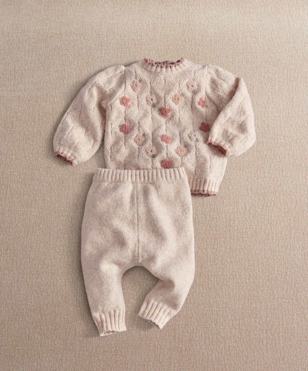 Mamas & Papas 2pc Set Floral Knit Set ( Pack of 2)