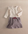 Mamas & Papas 2pc Set Frill Bodysuit & Houndstooth Skirt Set