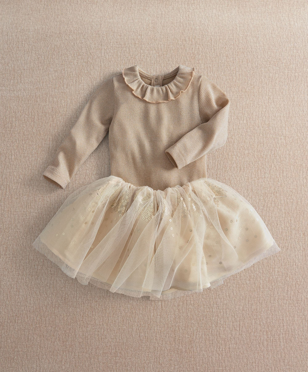 Mamas &amp; Papas 2pc Set Gold Sequin Tutu &amp; Bodysuit