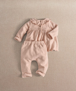 Mamas & Papas 2pc Set Pink Floral Top & Legging Set
