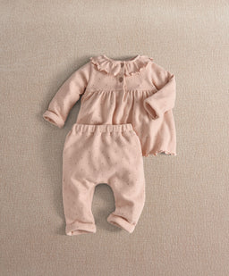 Mamas & Papas 2pc Set Pink Floral Top & Legging Set