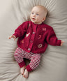Mamas & Papas 2pc Set Red Christmas Top & Leggings Set