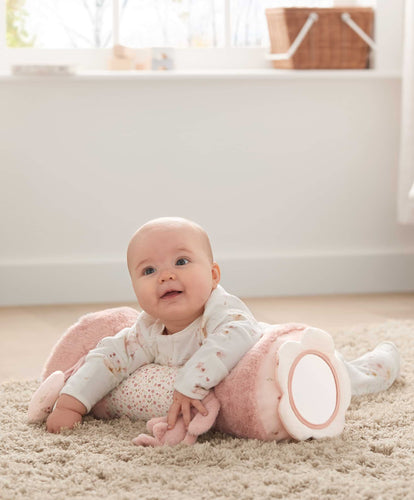 Mamas & Papas Activity Toys Welcome to the World Bunny Tummy Time Roll - Pink