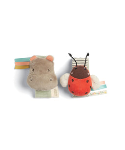 Mamas & Papas Activity Toys Wrist Rattles - Hippo/Ladybird  (2 Pack)