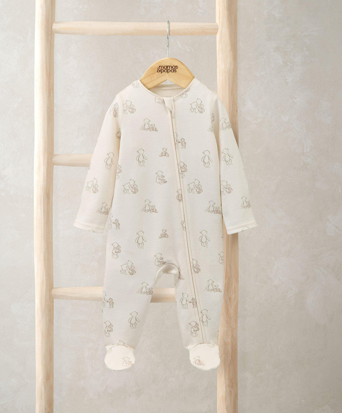 Mamas & Papas All-in-Ones & Bodysuits Bear Print All In One - Cream