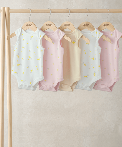 Mamas & Papas All-in-Ones & Bodysuits Bodysuits (Pack of 5) - Lemon Print