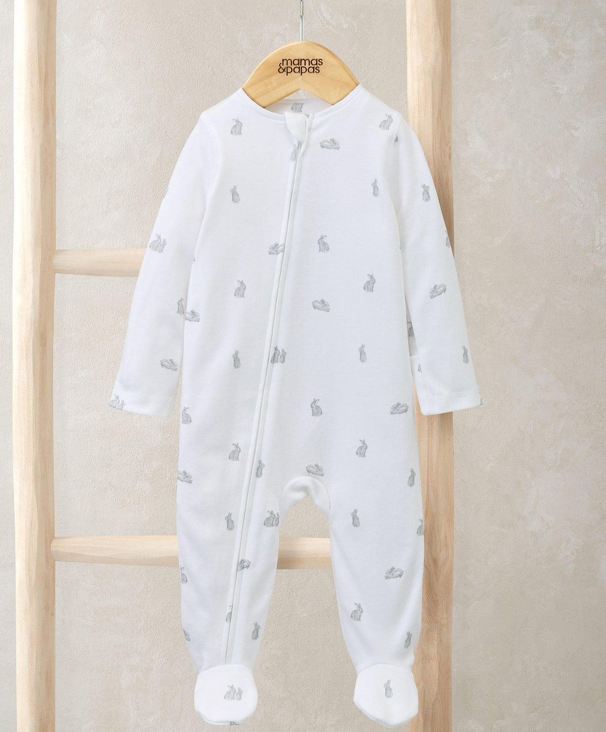Mamas & Papas All-in-Ones & Bodysuits Bunny Print Zip All In One
