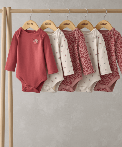 Mamas & Papas All-in-Ones & Bodysuits Cherry Bodysuits (Set of 5)
