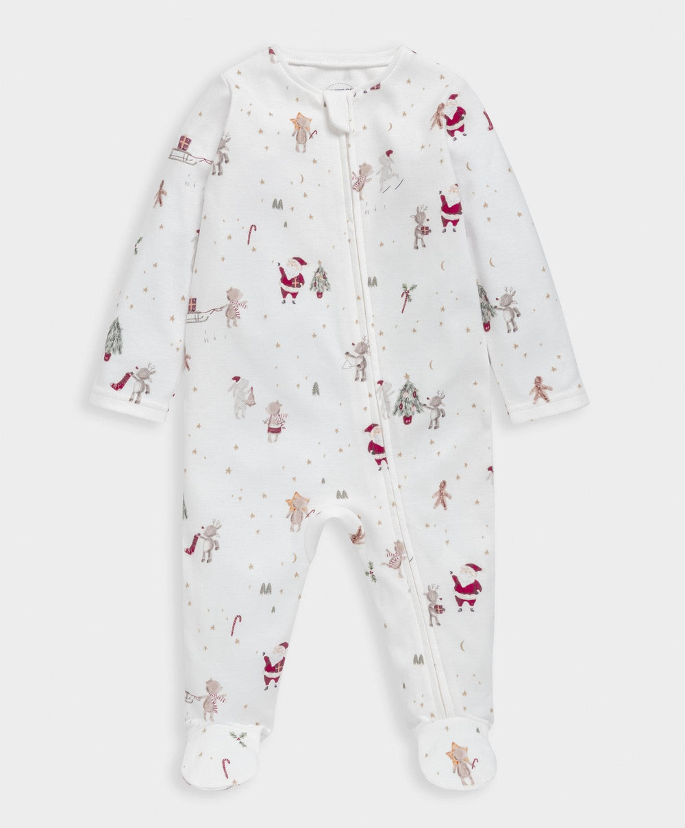 Mamas &amp; Papas All-in-Ones &amp; Bodysuits Christmas Eve Zip Up All In One