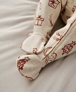 Mamas & Papas All-in-Ones & Bodysuits Christmas Printed  Zip Sleepsuit