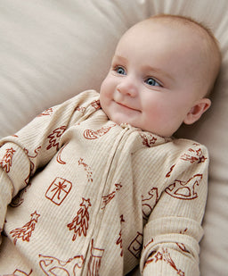 Mamas & Papas All-in-Ones & Bodysuits Christmas Printed  Zip Sleepsuit