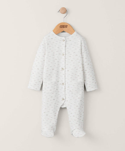 Mamas & Papas All-in-Ones & Bodysuits Cloud All In One Sleepsuit - White