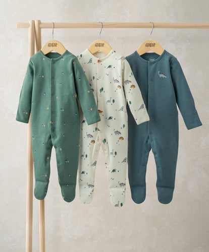 Mamas & Papas All-in-Ones & Bodysuits Dinosaurs Sleepsuits (Pack of 3)