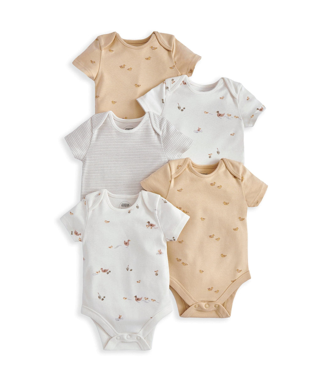 Mamas &amp; Papas All-in-Ones &amp; Bodysuits Duckling Short-Sleeved Bodysuits (Pack of 5)