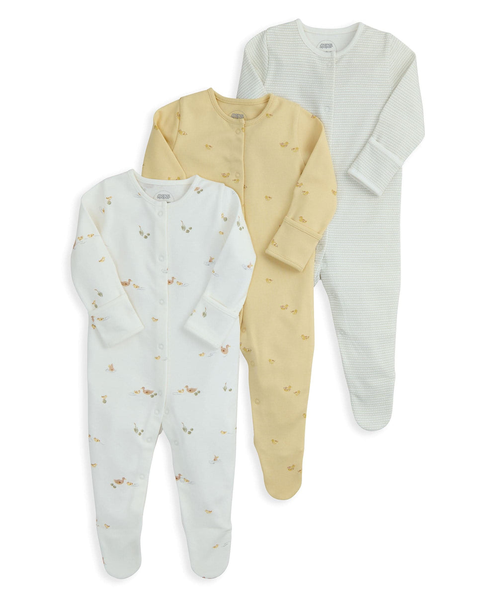 Mamas &amp; Papas All-in-Ones &amp; Bodysuits Duckling Sleepsuits (Pack of 3)