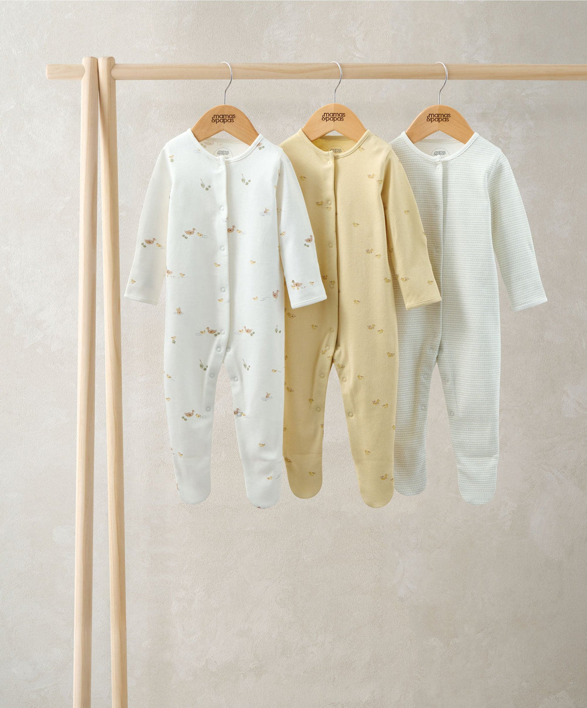 Mamas & Papas All-in-Ones & Bodysuits Duckling Sleepsuits (Pack of 3)
