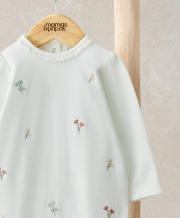 Mamas & Papas All-in-Ones & Bodysuits Embroidered Flower All in One