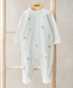 Mamas & Papas All-in-Ones & Bodysuits Embroidered Flower All in One