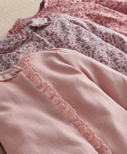 Mamas & Papas All-in-Ones & Bodysuits Floral Frill Detail Sleepsuit
