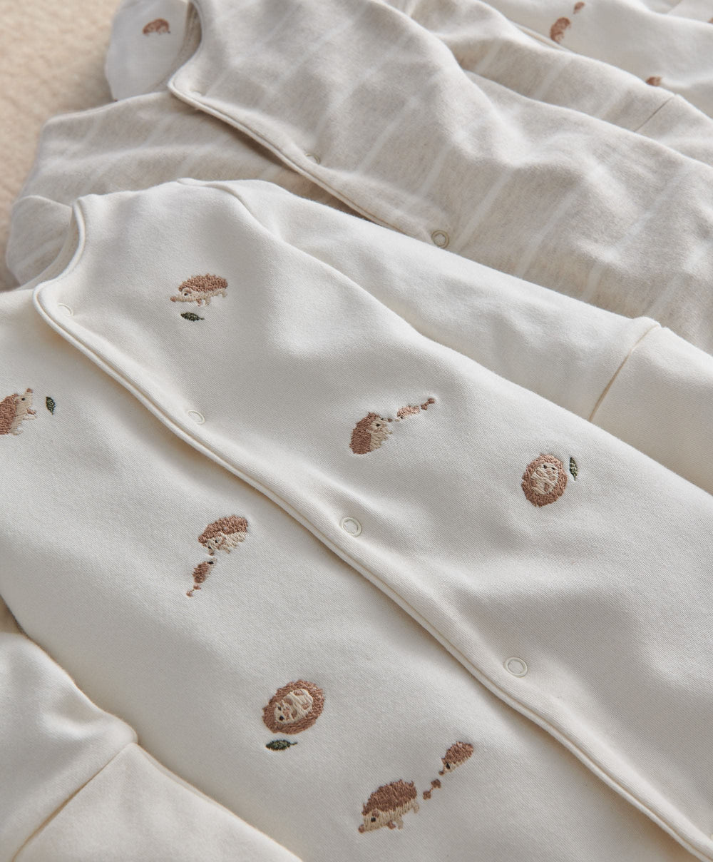 Mamas &amp; Papas All-in-Ones &amp; Bodysuits Hedgehog Sleepsuit (Pack of 3)
