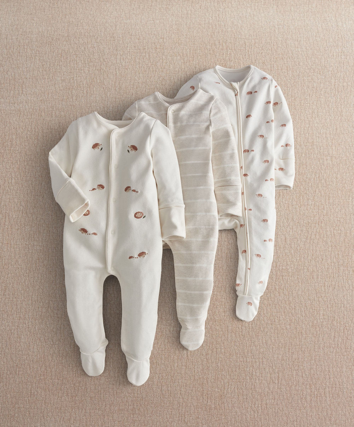 Mamas & Papas All-in-Ones & Bodysuits Hedgehog Sleepsuit (Pack of 3)
