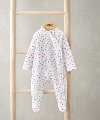 Mamas & Papas All-in-Ones & Bodysuits Long Sleeve Frill All in One - Ditsy Rose Print