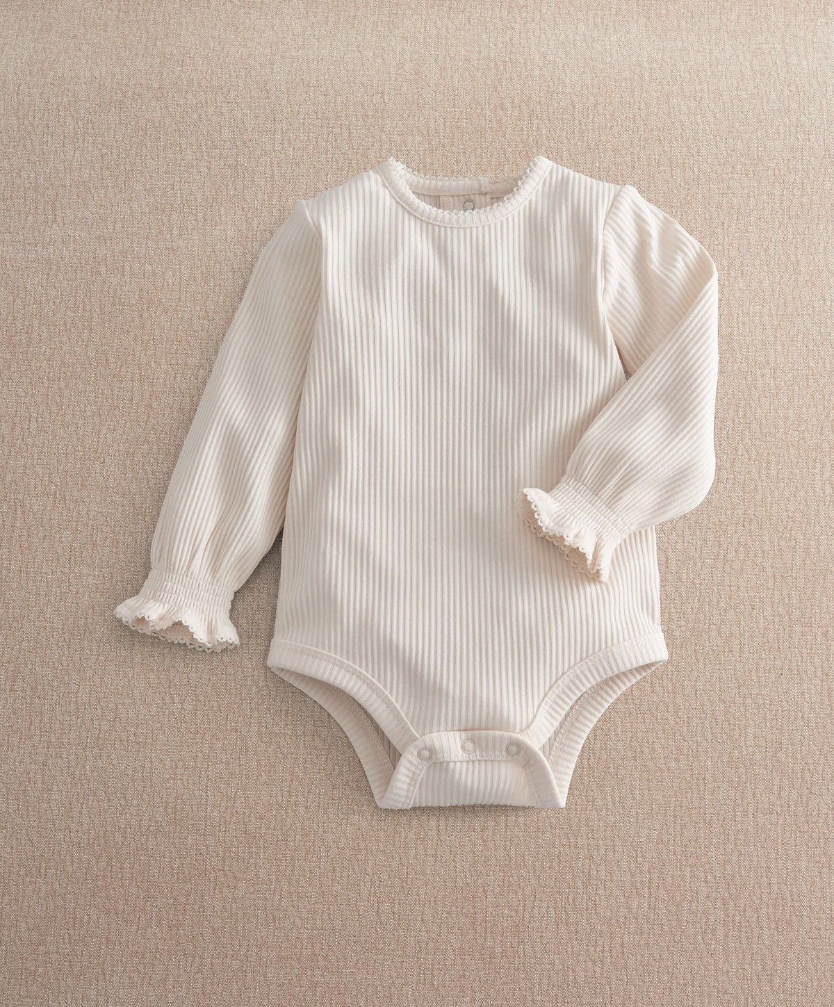 Mamas & Papas All-in-Ones & Bodysuits Long Sleeve Picot Trim Bodysuit