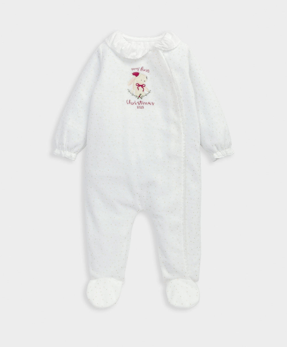 Mamas &amp; Papas All-in-Ones &amp; Bodysuits My First Christmas Bunny All In One