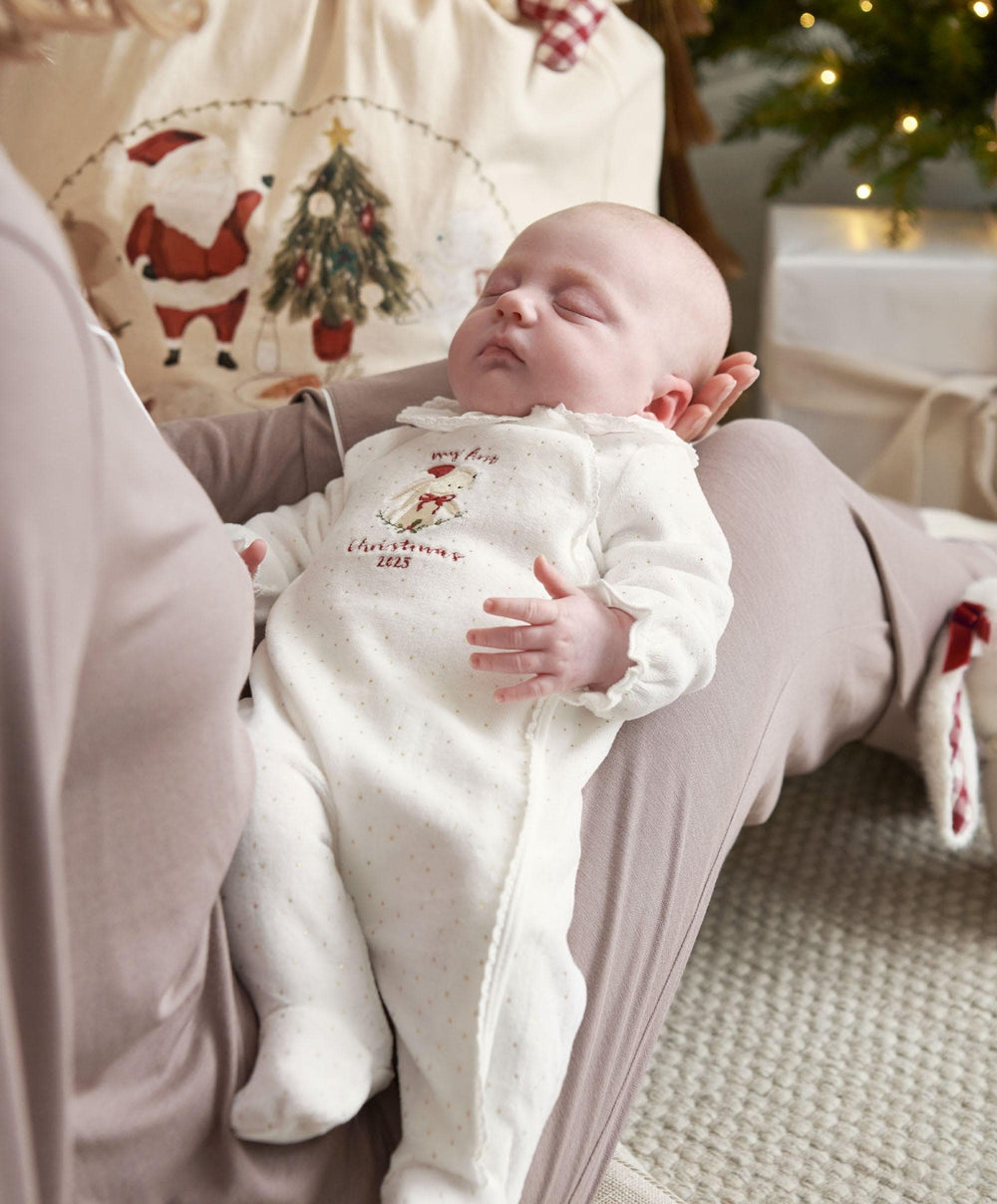 Mamas &amp; Papas All-in-Ones &amp; Bodysuits My First Christmas Bunny All In One