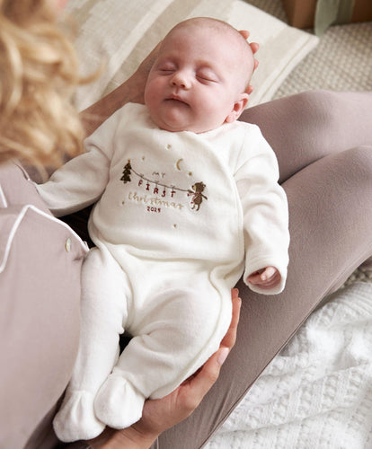 Mamas & Papas All-in-Ones & Bodysuits My First Christmas Velour All-in-one