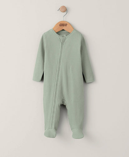Mamas & Papas All-in-Ones & Bodysuits Organic All In One Sleepsuit - Sage Green
