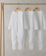 Mamas & Papas All-in-Ones & Bodysuits Organic Sleepsuits (3 Pack) - White