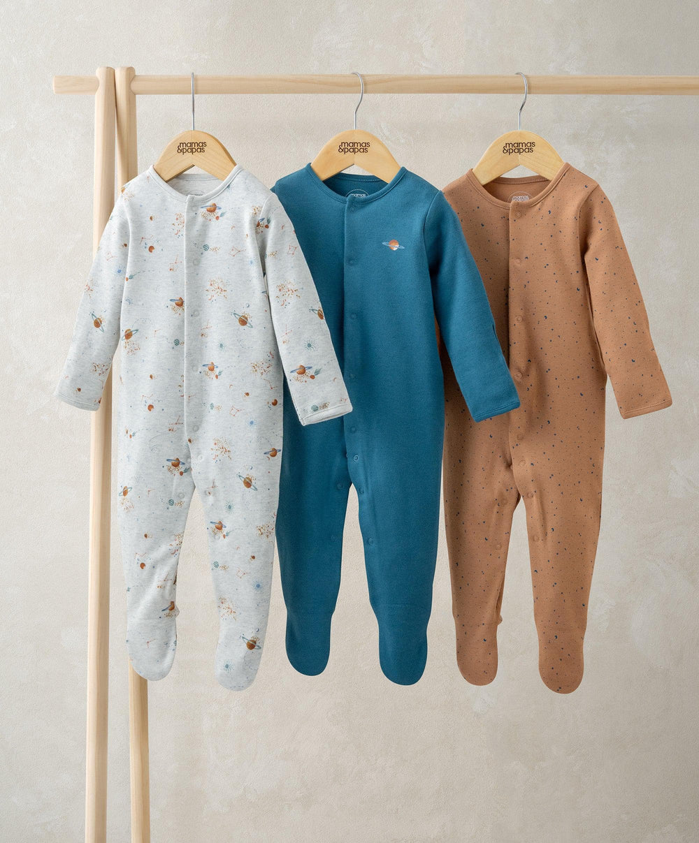 Mamas &amp; Papas All-in-Ones &amp; Bodysuits Planet Sleepsuits (Pack of 3)