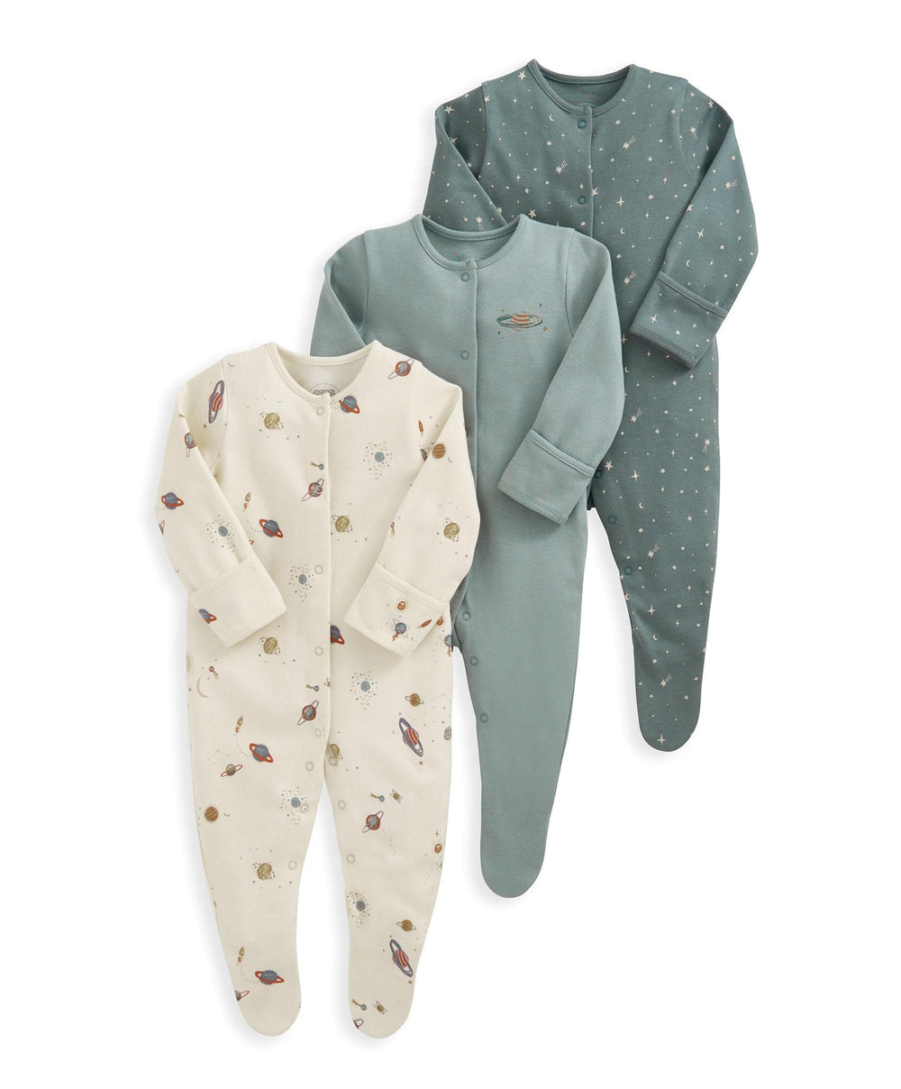 Sleepsuits Mamas And Papas Baby Boy Clothes Planets Sleepsuits