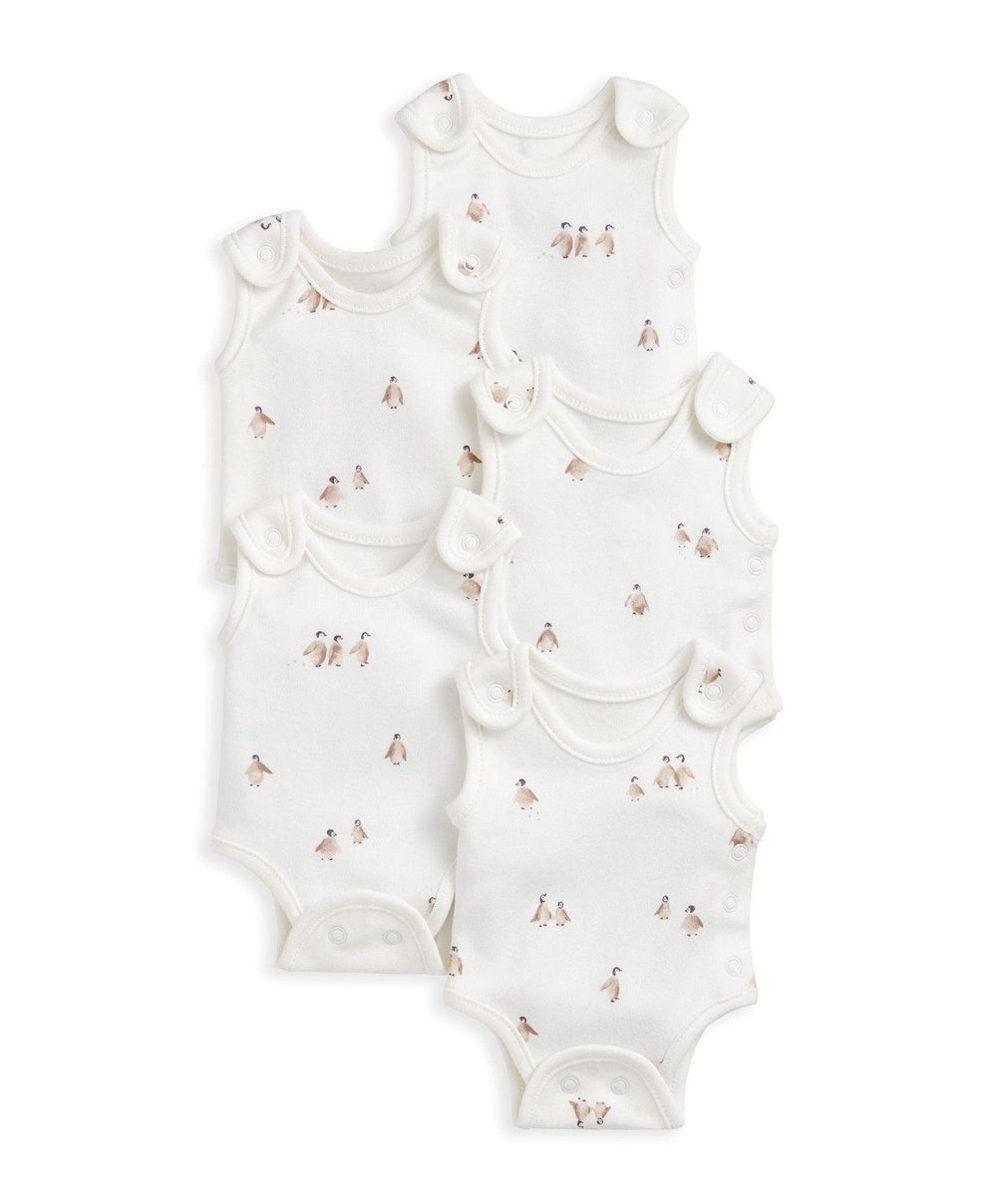 Mamas &amp; Papas All-in-Ones &amp; Bodysuits Premature Baby Penguin Bodysuits (Pack of 5)