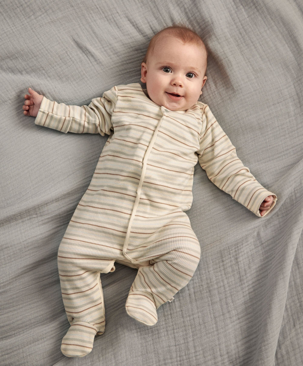 Mamas &amp; Papas All-in-Ones &amp; Bodysuits Ribbed Stripe Sleepsuit